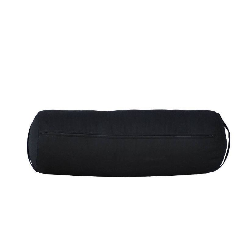 Yoga Direct Supportive Round Cotton Yoga Bolster - Black, 4 of 6