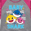 Girls' - Baby Shark - Baby Shark Family Doo Doo Doo Shirt Tail Raglan Graphic T-shirt - 2 of 4