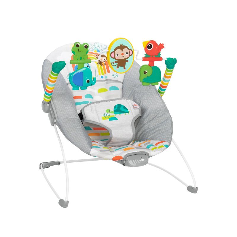 Bright Starts Playful Paradise Vibrating Baby Bouncer with Toys, 1 of 16