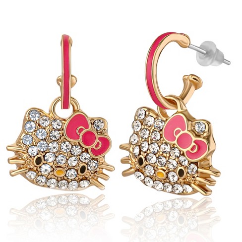 Sanrio Hello Kitty Pave Crystal Hoop Earring - image 1 of 4