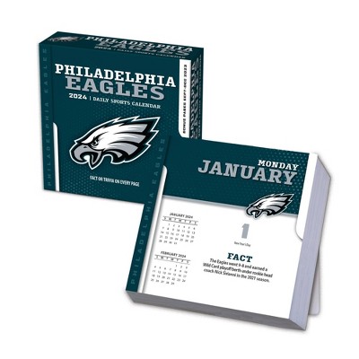 Nfl Philadelphia Eagles 22 X 17 2024 Desk Calendar : Target