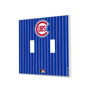 MLB Cooperstown Central Teams Pinstripe Hidden-Screw Light Switch Plate for Double Toggle - 1 of 4