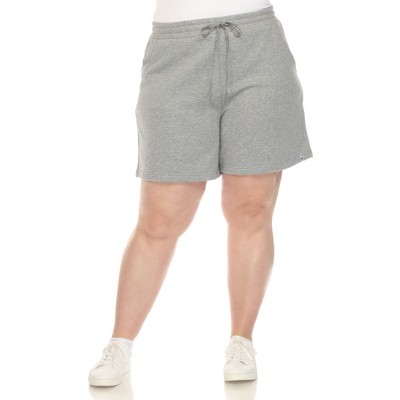 Prdecexlu Cotton Shorts Women Plus Size Elastic Waist Athletic Wide Leg Running Sweat Shorts Drawstring Jogger Solid Color Summer Casual Bermuda Shor