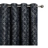 Kate Aurora 2 Piece Contemporary Chic Metallic Abstract Circles Light Filtering Grommet Top Curtains - 2 of 4