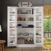 FUFU&GAGA Multifunctional Large Vertical Storage Cabinet White - 3 of 4