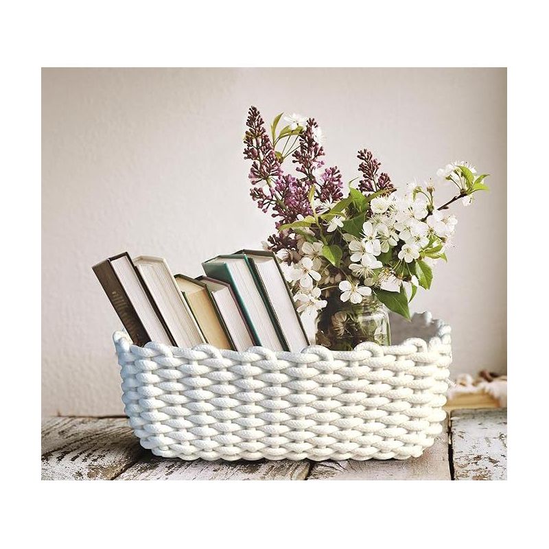 Stor-All 3 pack Cotton Woven Baskets for Organizing, Storage Baskets for Shelves, Woven Baskets for Storage, Small Laundry Baskets, 4 of 5