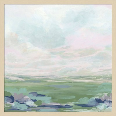 Lavender Scape I Svelte Natural Framed Abstract Art Print