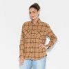 Women's Oversized Long Sleeve Collared Flannel Shirt - Wild Fable™ - 2 of 3