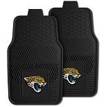 Fanmats 27 x 17 Inch Universal Fit All Weather Protection Vinyl Front Row Floor Mat 2 Piece Set for Cars, Trucks, and SUVs, Jacksonville Jaguars