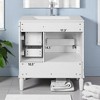 30" White Bathroom Vanity with Sink – Freestanding Vanity Cabinet with 3 Drawers,Floating Cabinet(Faucet Not Included) - 4 of 4