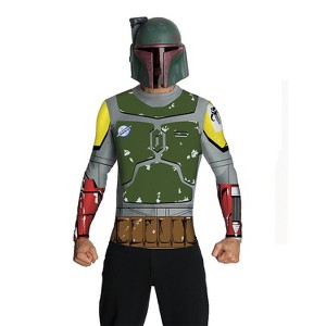 Rubie's Star Wars Men's Boba Fett Top Cape Mask Costume - 1 of 3