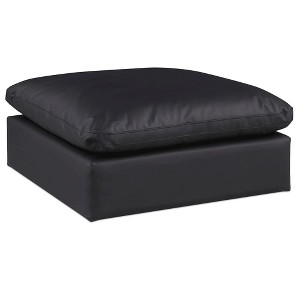 Meridian Furniture,Comfy Vegan Leather Modular Ottoman - 1 of 4