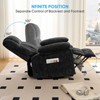 Mjkone Velvet Power Lift Recliners Chair With Lumbar Heating And 8-Point Vibration Massage,Recliner Armchair For Elderly - 4 of 4