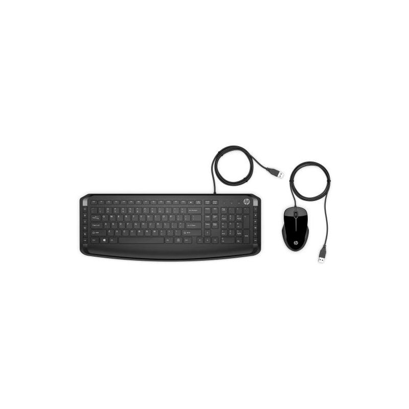 HP Pavilion Wired Keyboard and Mouse 200 Bundle - USB 2.0 Interface - Compatible w/ Windows 10 & Windows 8 OS - Chiclet Keyboard Design, 1 of 3