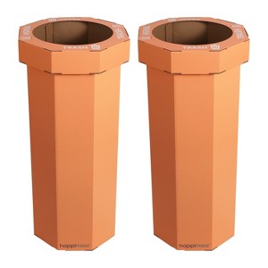 happimess Fleur 25-Gallon Traditional Classic Disposable Corrugated Cardboard Event Trash Can and Recycling Bin - 1 of 4