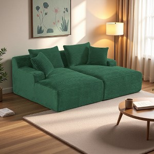 Convertible Sectional Sofa with Double Chaise Lounge, No Assembly - 1 of 2