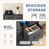 GlasFlength Decorative Storage Cabinets Tall Dresser Fabric Storage Tower ,5 Drawers Wood Top for Kid Room, Nursery, Gray 39.4"*11.8"*20.9" - 3 of 4