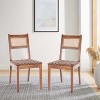 VYNXARIA Rattan Leather Woven Strips Kitchen Dining chair,Living Room Side Chairs 18 Inch£¬set of 2 - 2 of 4