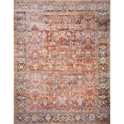 Layla Rug Spice Red/Marine Blue - Loloi Rugs