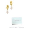 Adornia 14k Gold Plated Freshwater Pearl Mini Drops with Organic Detail - image 3 of 4