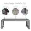 Modway Aura Outdoor Coffee Table – Gray Rattan Design with Glass Top - 3 of 4