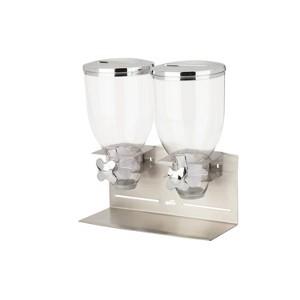 Hone-Can-Do Designer Edition Double Dispenser: Freestanding Steel Kitchen Dispenser, Silver, Lifetime Warranty - 1 of 3