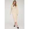 August Sky Women's Embellished Bow Front Keyhole Sweater Midi Dress - 4 of 4