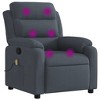 vidaXL Massage Recliner Chair Dark Gray Velvet - 2 of 4