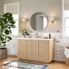 32"x32"Matte Round Rectangle Bathroom Vanity Mirror, Over-Sink Wall Mirror with HD Tempered Glass and Rust-Resistant Aluminum Frame,White - 4 of 4