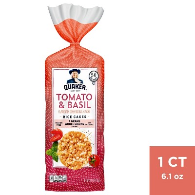 Quaker Garden Tomato & Basil Gluten Free Large Rice Cakes - 6.1oz
