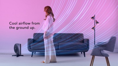 Vornado Black Compact Oscillating Floor Fan with Remote