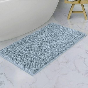 Home Mart Goods Light Blue Large Soft Cozy Plush Chenille Bath Mat Bathroom Rug - 36"x24" - 1 of 4