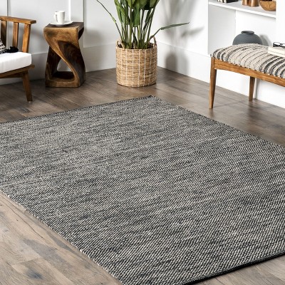Coastal Cool Gray Cotton 4' x 6' Handcrafted Area Rug