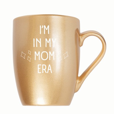 Elanze Designs In My Mom Era 10 ounce New Bone China Coffee Tea Cup Mug, Vegas Gold