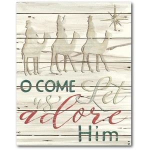 Courtside Market Come & Adore Him 20x24 Gallery-Wrapped Canvas - 1 of 4