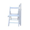 Syemin Wooden Folding Chair Set of 2, Foldable Decorative Chair for Living Room, Dining Room, Patio, White, 16.93"*19.88"*30.51" - 3 of 4