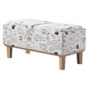 Storage Bench Wood Legs-Ore International - 3 of 4