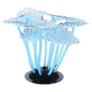 Unique Bargains Glowing Silicone Aquarium Mushroom Coral Fish Tank Decoration - 1 of 4