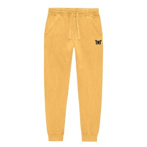 Dalix Butterfly Embroidered Washed Jogger Pant Soft Fleece Relaxed Fit Lounge Womens - 1 of 4