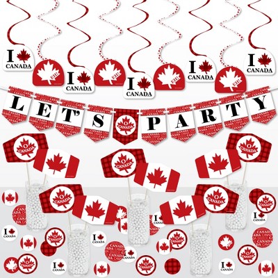 Big Dot of Happiness Canada Day - Canadian Party Supplies Decoration Kit - Decor Galore Party Pack - 51 Pieces