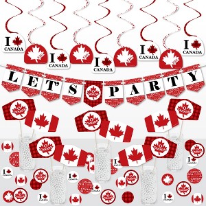 Big Dot of Happiness Canada Day - Canadian Party Supplies Decoration Kit - Decor Galore Party Pack - 51 Pieces - 1 of 4