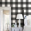 NuWallpaper Farmhouse Plaid Peel and Stick Wallpaper Charcoal - image 2 of 4