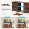 FONTOI TV Stand Dresser with Outlets, 4 Drawers Entertainment Center, Open Shelf Adjustable Feet, Media Console for 50" TV, Brown, 43.3"*11.8"*30.7" - 4 of 4