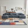 GDFStudio Zanna 143.31'' 4-Seater Modern Reversible Flannel Upholstered U-Shaped Sectional Sofa with Pillows - 2 of 4