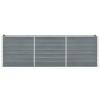 vidaXL Raised Garden Bed Galvanized Steel Outdoor Planter Gray - 3 of 4
