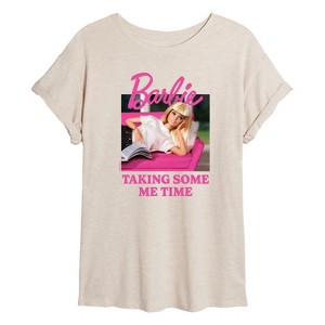 Women's - Barbie - Taking Some Me Time Oversized Graphic T-Shirt - 1 of 4