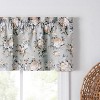 Ellis Bella Rose Stylish Medium Scale Printed Floral Pattern 1.5" Rod Pocket Tailored Valance 58"x15" Mist - 3 of 4