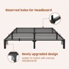 Bed Frame with 6-14in Metal Platform, No Screws Needed, No Box Spring Needed, Heavy Duty, - 4 of 4