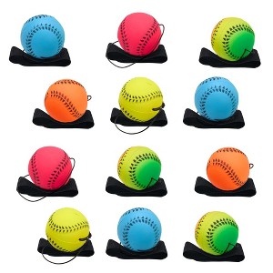 Playbees Assorted Colors Reactive Sports Wrist Balls 12 Pack - 1 of 4