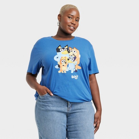 Women's Bluey Short Sleeve Graphic T-Shirt - Blue 3X